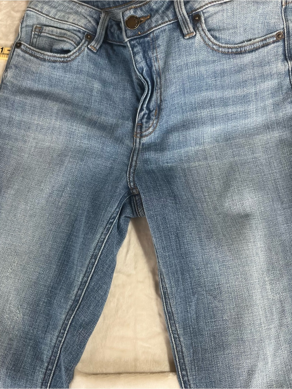 Cosmic Blue Love Women’s Skinny Jeans Size 29 Medium Wash Stretch Denim Ankle - Picture 10 of 11